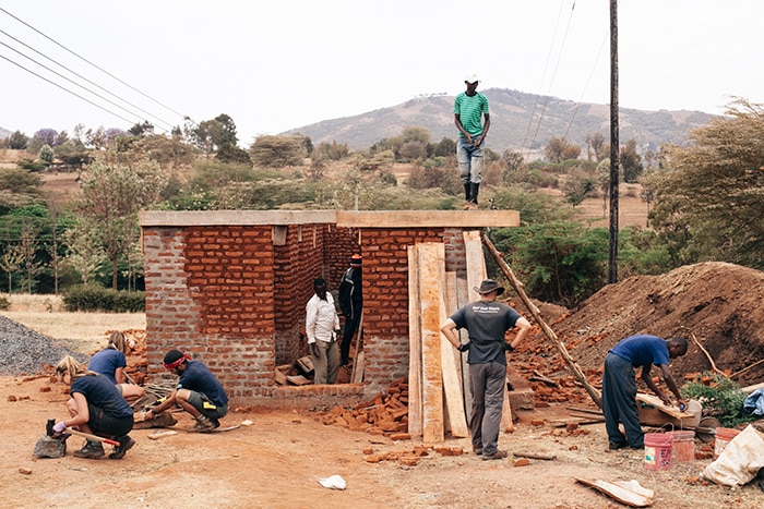 Progress on the new latrine block