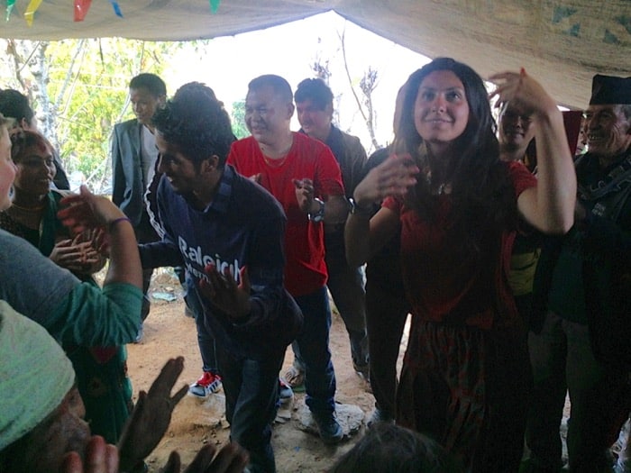 Alex and Krishna dancing