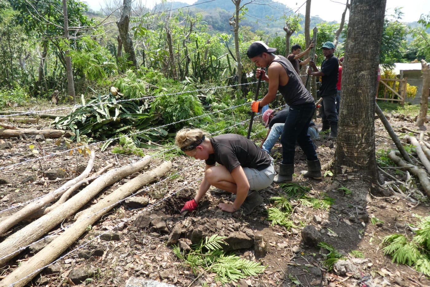 Working hard on WASH project in Valle de Casas.