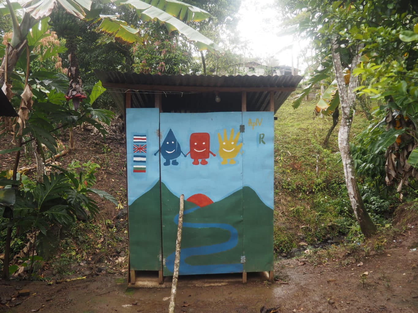 Compost latrine in community.