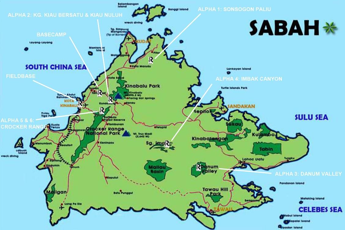 15J projects - Sabah map