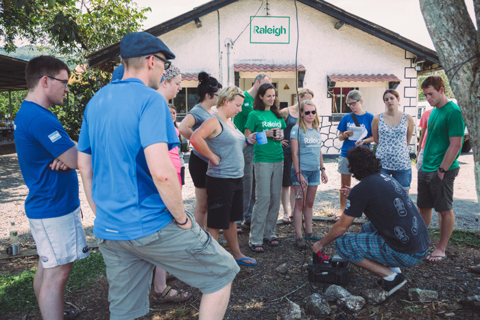 Group of volunteers in Costa Rica receive training on using a radio