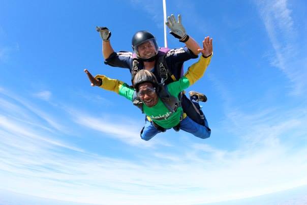 Marcus on his skydive