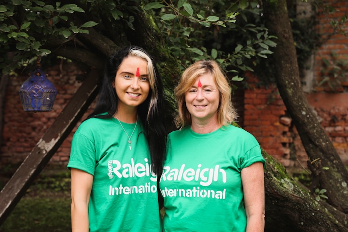 close up portrait of Chloe and Susie that are the communications team for Nepal's summer program