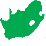 Green map vector of South Africa