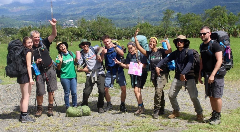 a group of volunteers in Costa Rica