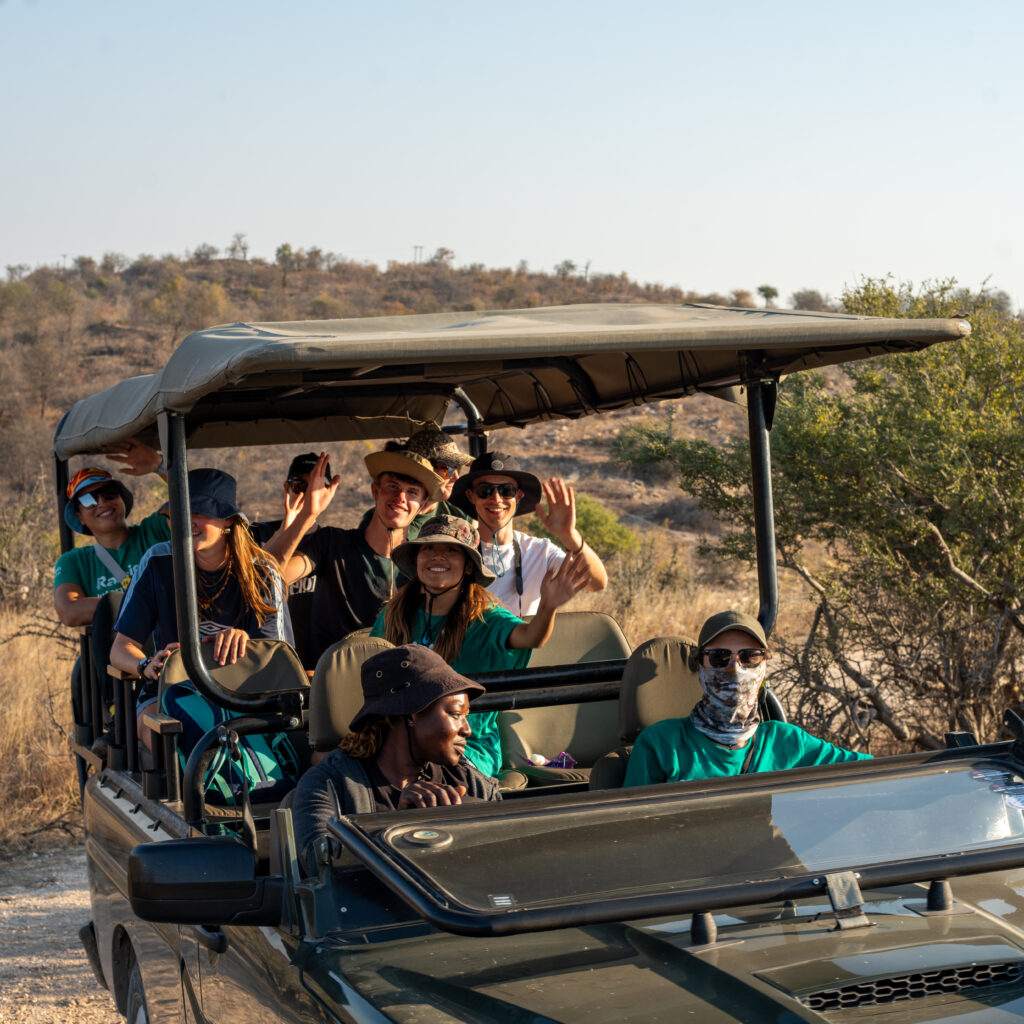 South Africa game drive with Raleigh International Raleigh International Venturers in South Africa