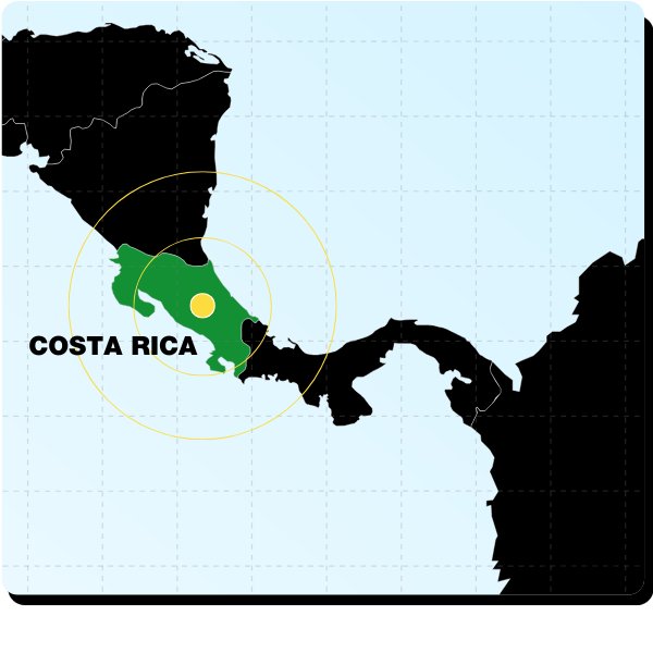 Map of Costa Rica Raleigh Expedition location