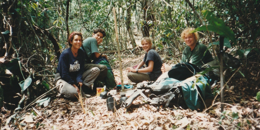 Sophie's teammates on her Belize Expedition in 1995