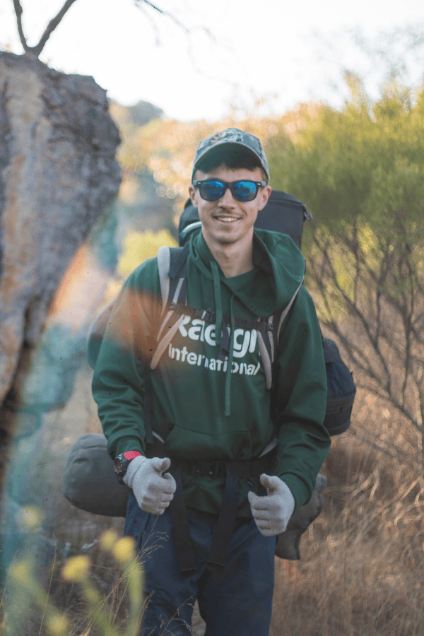 Austin on trek in South Africa with Raleigh