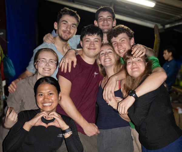 Raleigh teammates in Borneo looking happy