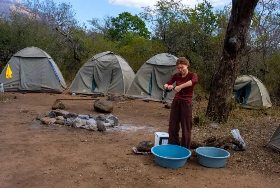 Raleigh South Africa_Venturer washing clothes at camp